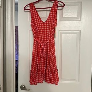 Pink and coral reddish country Barbie dress size M. NWT